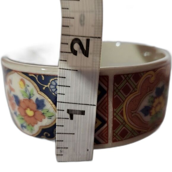 Imari Style Floral Lidded Jar Jewelry Trinket Powder Box Porcelain Colorful - Picture 10 of 11